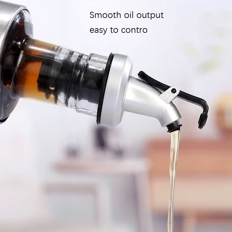 Stainless Steel Glass Oil Bottle Kitchen Pressed Seasoning Bottle Reluova