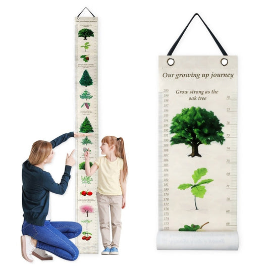 Removable Wall-mounted Height Ruler With Botanical Print Decoration My Store