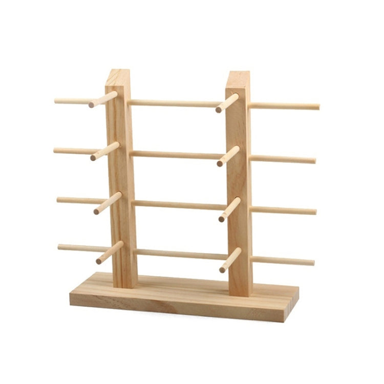 Log Glasses Display Storage Rack 1 Row 2 Pairs Reluova