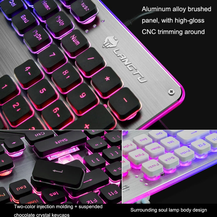 LANGTU L1 104 Keys USB Home Office Film Luminous Wired Keyboard, Cable Length:1.6m My Store