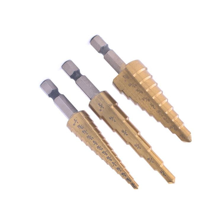 3 In 1 Hexagonal Shank Step Drill High Speed Steel Rear Hole Opening Tool