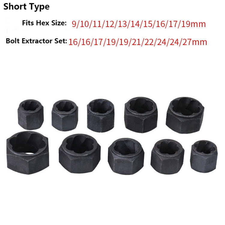 10 PCS / Set Nut Extractor Screw Removal Tool Break Wire Bolt Extractor