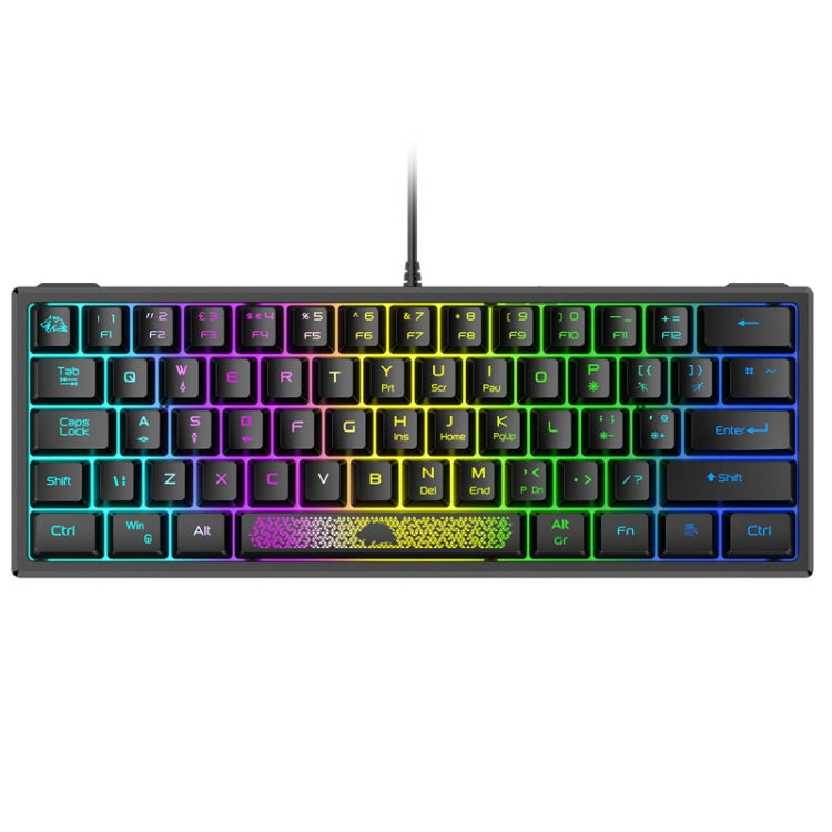 ZIYOU LANG K61 62 Keys RGB Lighting Mini Gaming Wired Keyboard, Cable Length:1.5m My Store