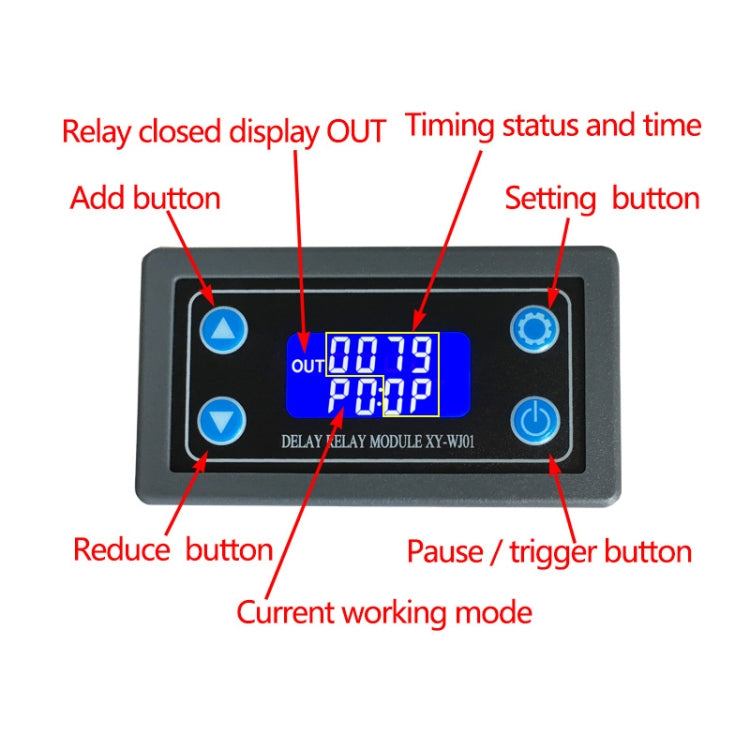 12/24V Relay Module Cycle Trigger Delay Power-Off Delay Timing Circuit Switch