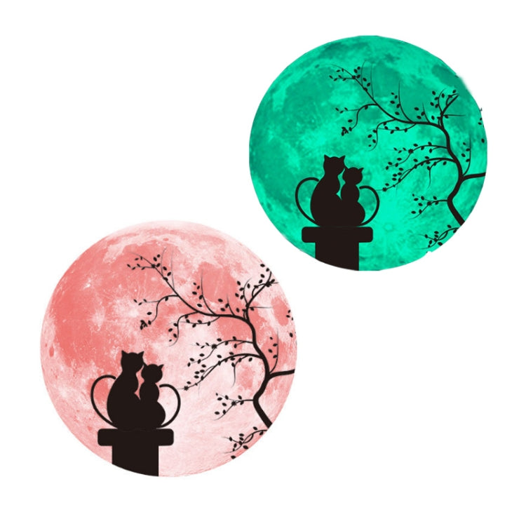 30cm Pink Couple Fluorescent Moon Wall Sticker My Store