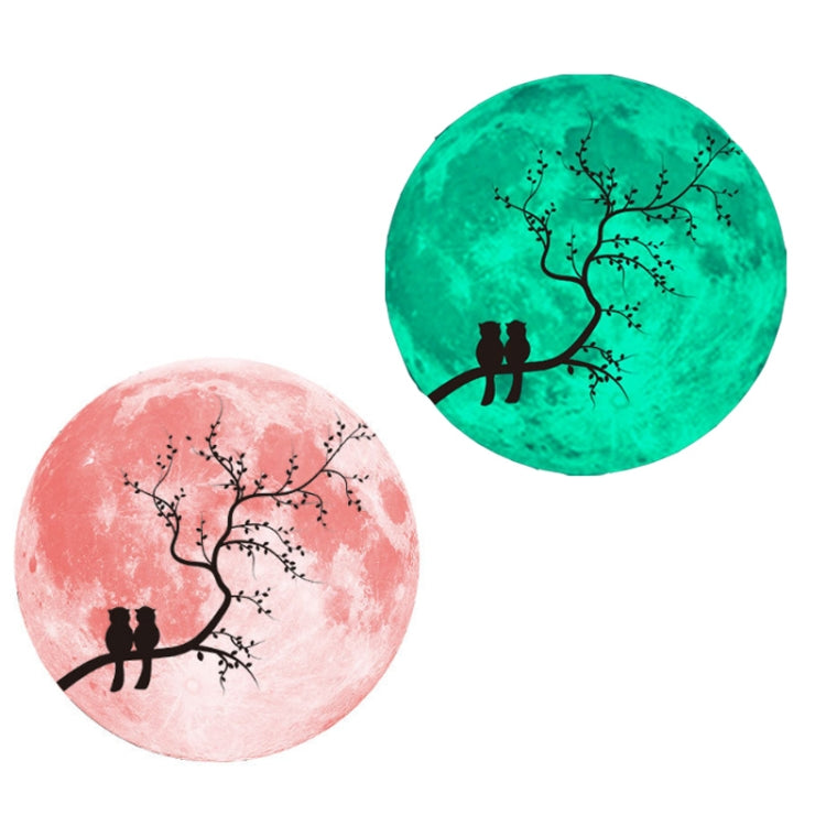 30cm Pink Couple Fluorescent Moon Wall Sticker My Store