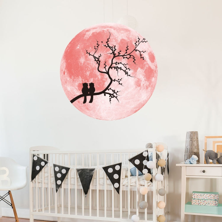 30cm Pink Couple Fluorescent Moon Wall Sticker My Store