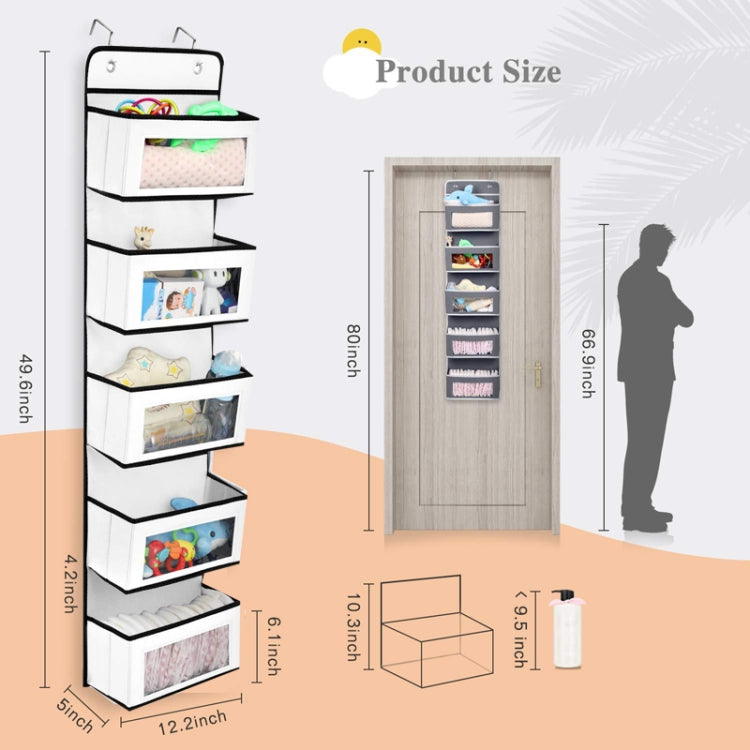 Five-Layer Non-Woven Door Rear Storage Hanging Bag