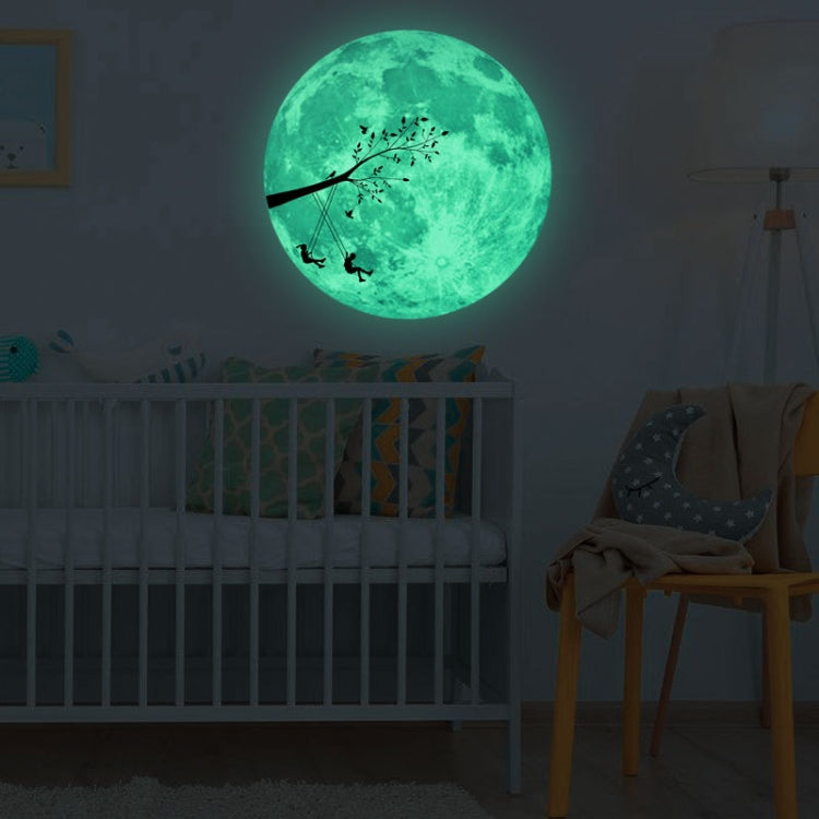 30cm Luminous Moon Wall Sticker Fluorescent Mural My Store