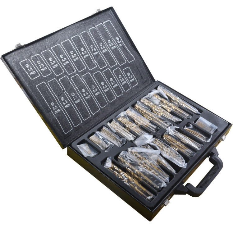 170 PCS / Set 1-10mm High-Speed Steel Metal Open Hole Straight Shank Twist Drill Bit