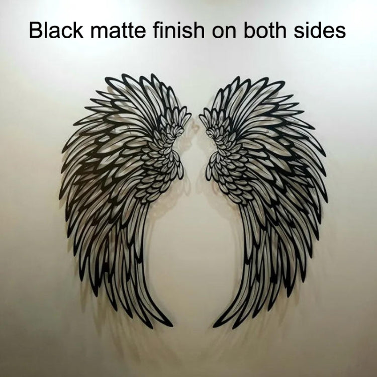 Double Sided Black Engraved Metal Angel Wings Wall Hanging Decoration Without Lights My Store