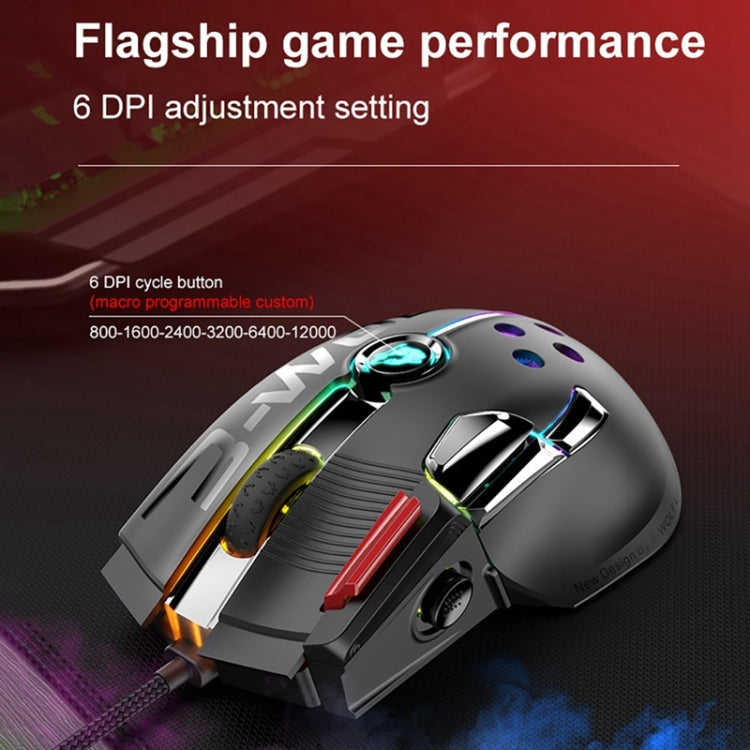 ZIYOU LANG M2 11 Keys 1200DPI Game Drive Free Macro Definition Wired Mouse, Cable Length: 1.7m