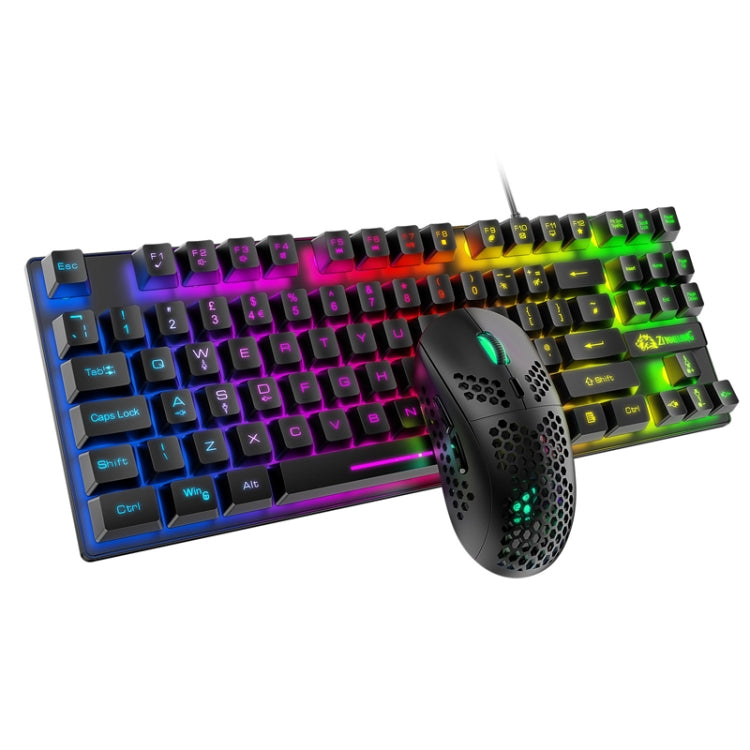 ZIYOU LANG T2 88 Keys Gaming Mechanical Luminous Keyboard and Mouse Set, Cable Length: 1.6m My Store