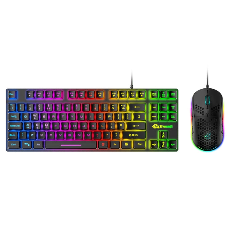 ZIYOU LANG T2 88 Keys Gaming Mechanical Luminous Keyboard and Mouse Set, Cable Length: 1.6m My Store