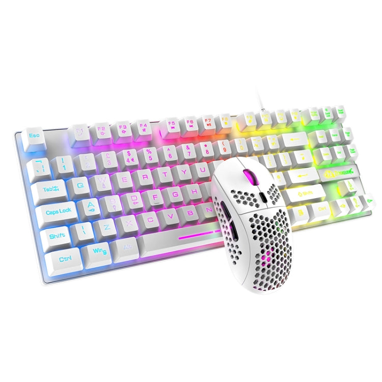 ZIYOU LANG T2 88 Keys Gaming Mechanical Luminous Keyboard and Mouse Set, Cable Length: 1.6m