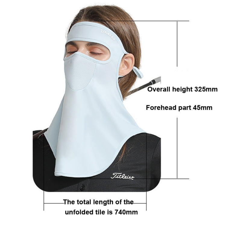 GOLOVEJOY Summer Ice Silk Sunscreen Face Shield  Ladies Outdoor Neck Protection Veil Reluova