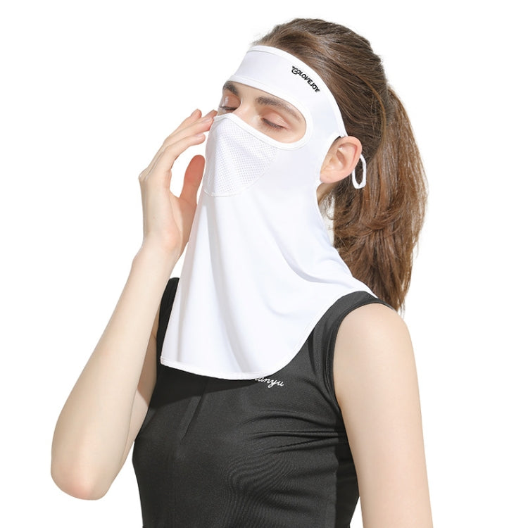 GOLOVEJOY Summer Ice Silk Sunscreen Face Shield  Ladies Outdoor Neck Protection Veil Reluova