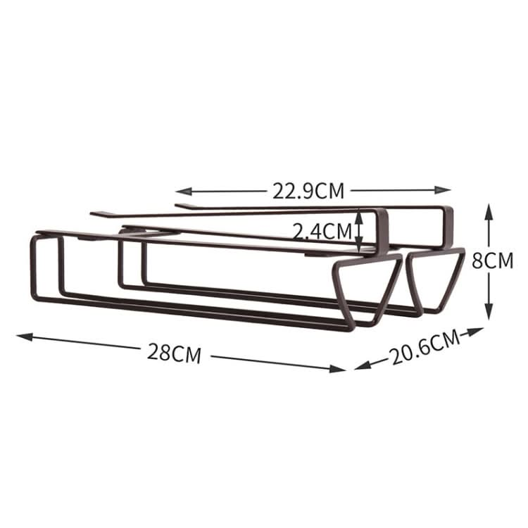 Free Punch Cabinet Wrought Iron Wine Glass Holder Upside Down Rack,Style: