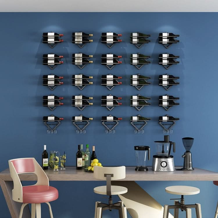 Wall Mounted Wine Rack Kitchen Dining Room Hanging Wine Glass Wine Bottle Rack Reluova