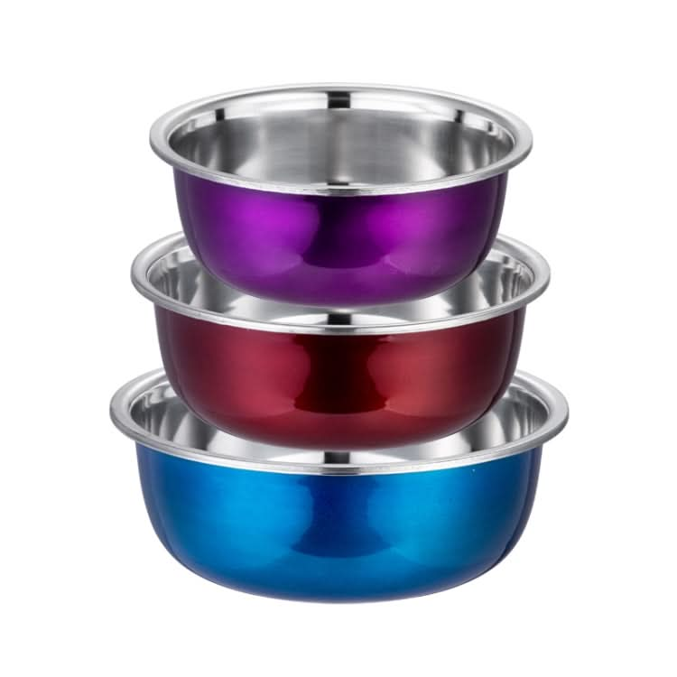 3 PCS / Set SiGang Stainless Steel Kitchen Supplies Seasoning Colorful Basin-Reluova