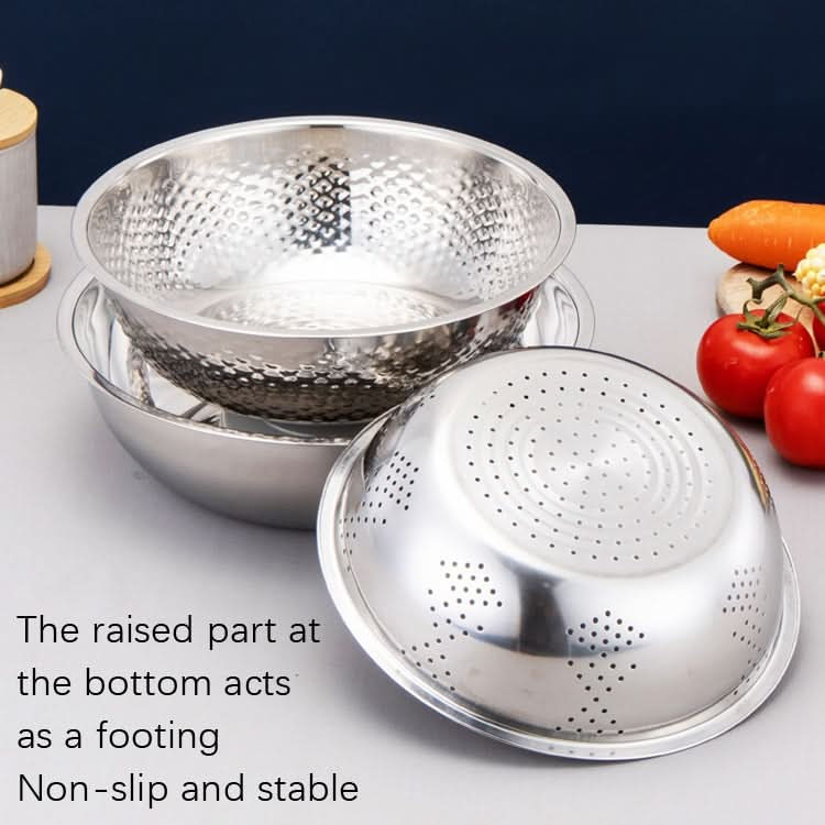 3 PCS / Set SiGang Stainless Steel Rice Washing and Vegetable Draining Basin-Reluova