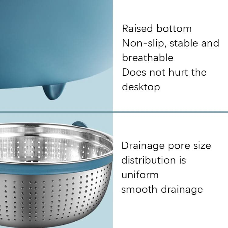 SiGang Stainless Steel Double-Layer Rotary Drainage Basket Reluova