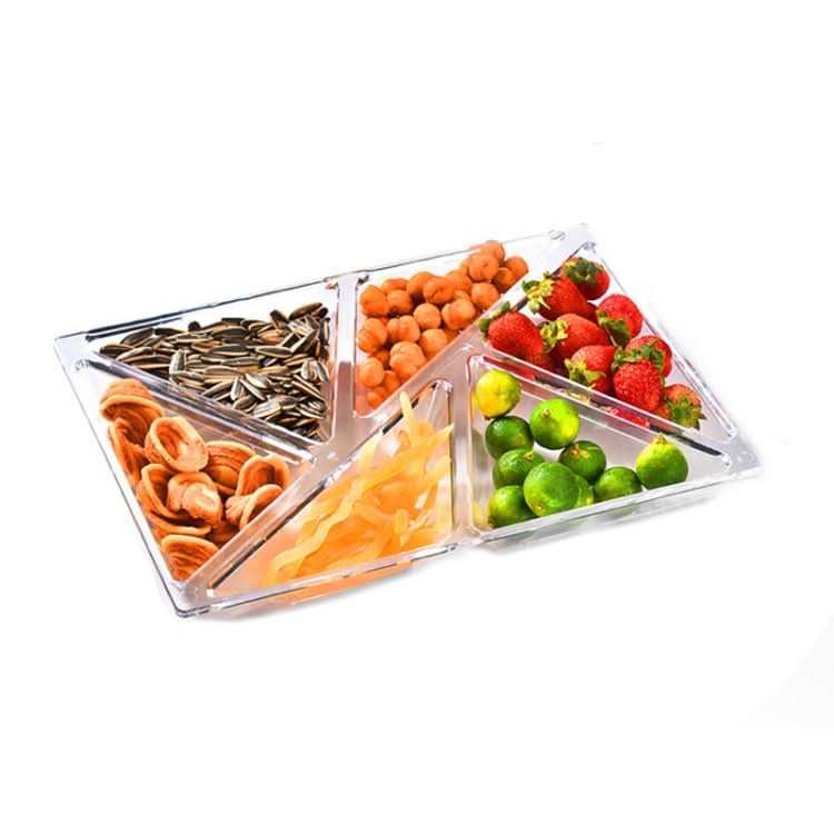 6 In 1 Multifunctional Compartmental Luminous Fruit Tray, Style:-Reluova