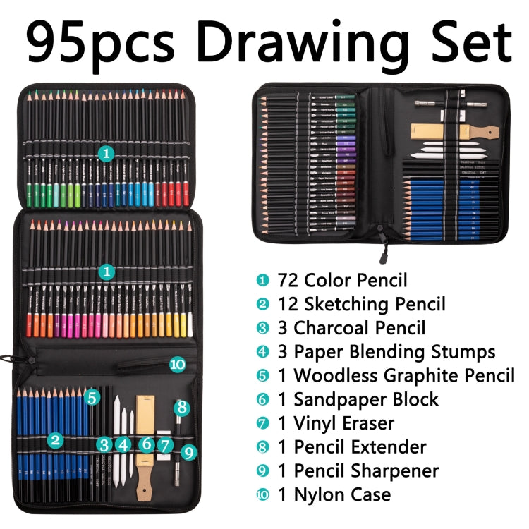 95 PCS / Set Yover Oily Colored Pencil Set Art Sketch Pencil Painting Set