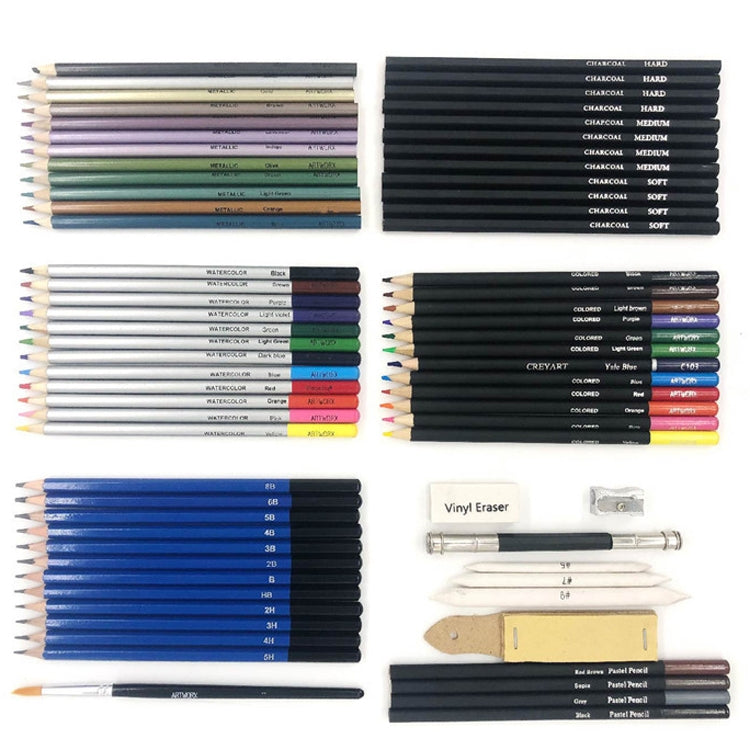 51 PCS / Set YOVER Sketch Pencil Set Water Soluble Color Lead Art Painting Kit My Store