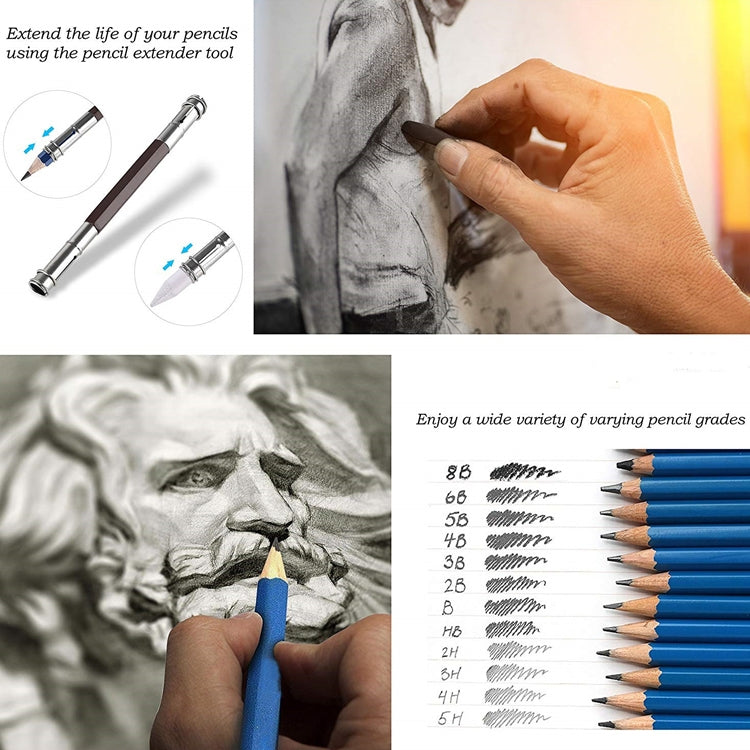 51 PCS / Set YOVER Sketch Pencil Set Water Soluble Color Lead Art Painting Kit My Store