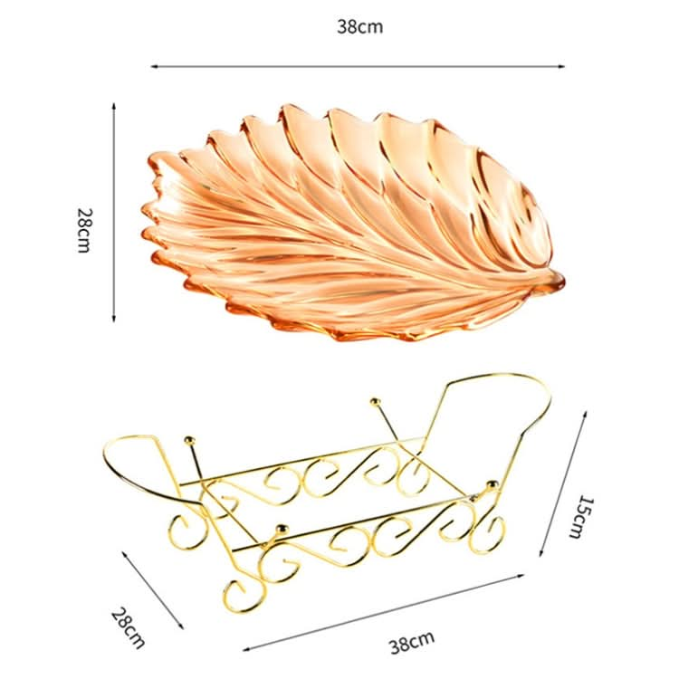 Acrylic Leaf Shape Fruit Tray and Shelf, Style: Reluova