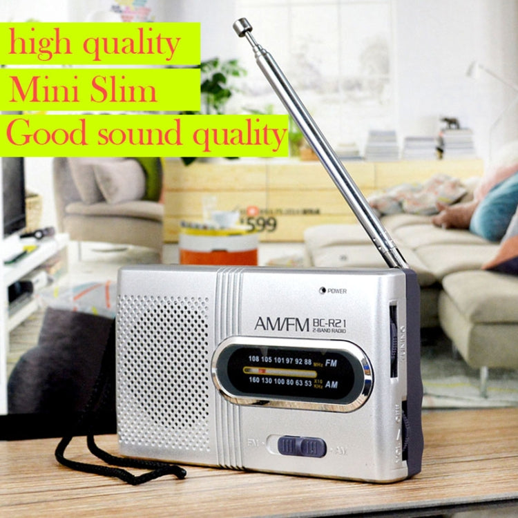 INDIN BC-R21 AM/FM Portable Radio Old Man Morning Practice Player