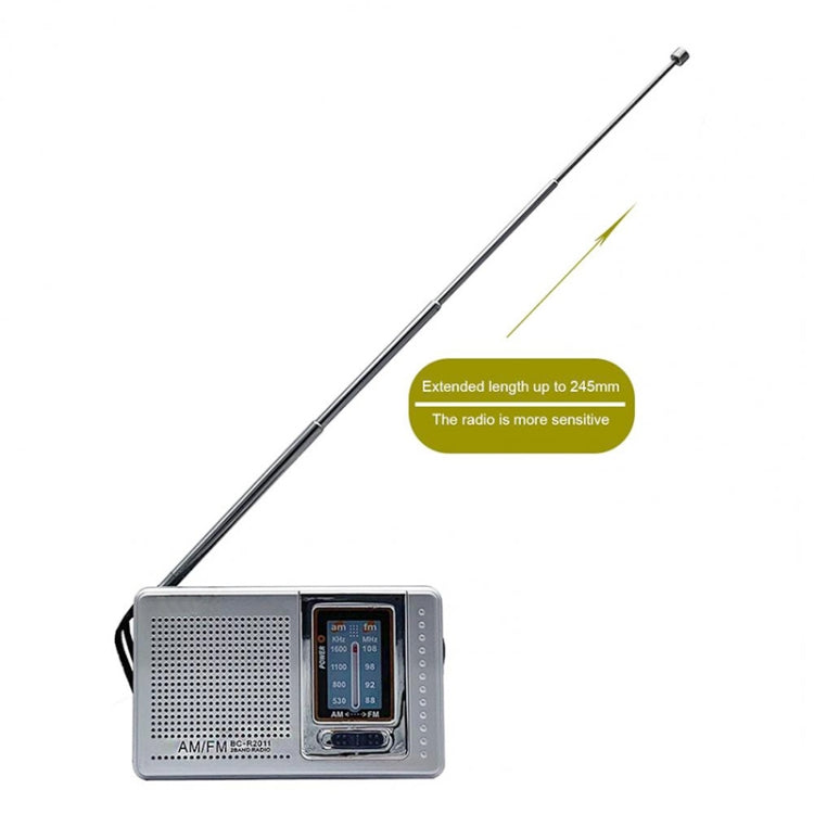 INDIN BC-R2011 AM FM Radio Pocket Mini Wide Reception Telescopic Antenna Radio Reluova