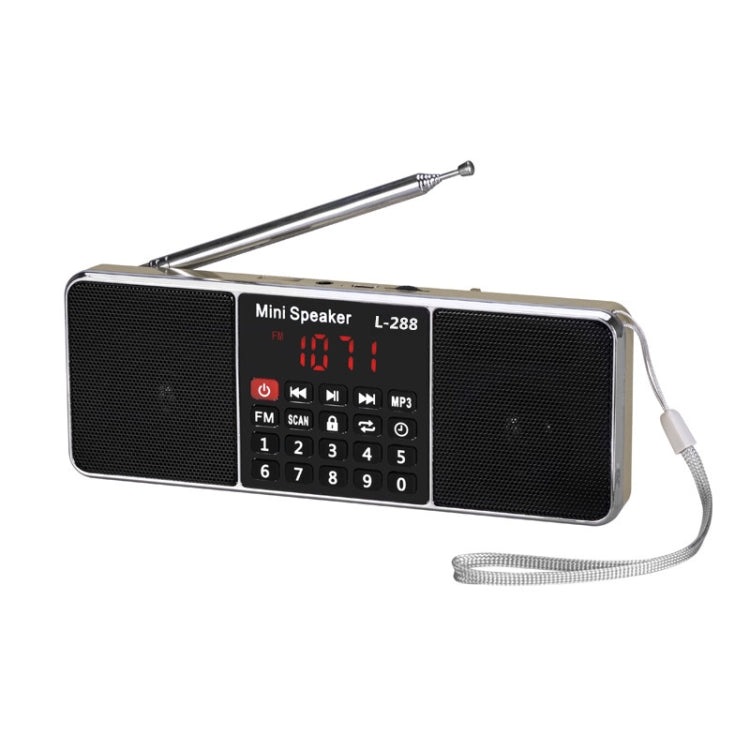 Dual Speaker Radio MP3 Player Support TF Card/U Disk with LED Display Reluova