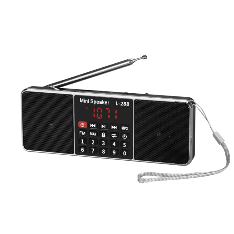 Dual Speaker Radio MP3 Player Support TF Card/U Disk with LED Display