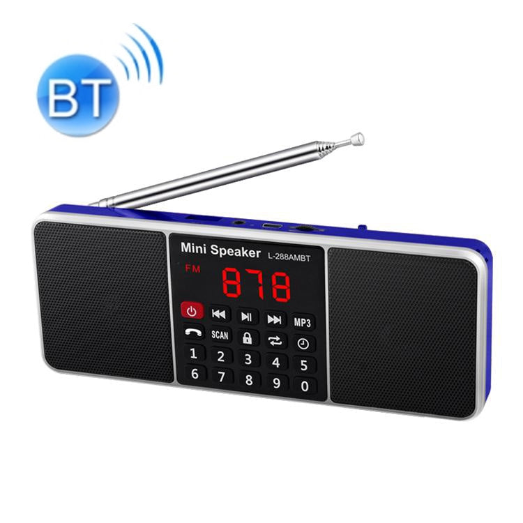 Dual Speaker Radio MP3 Player Support TF Card/U Disk with LED Display Reluova