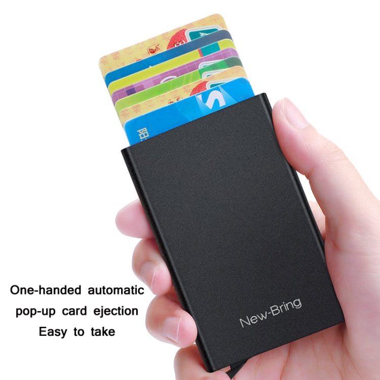 NEWBRING Metal Wallet Automatic Pop-up Anti-degaussing Card Holder