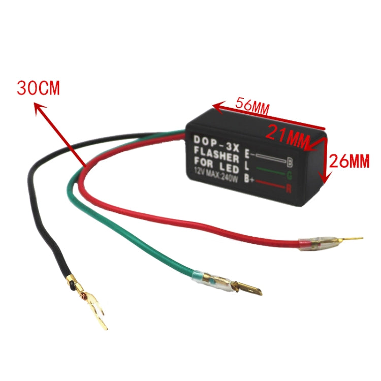 DOP-3X LED Turn Signal Effectively Eliminates Flash Warning Function Flash Relay