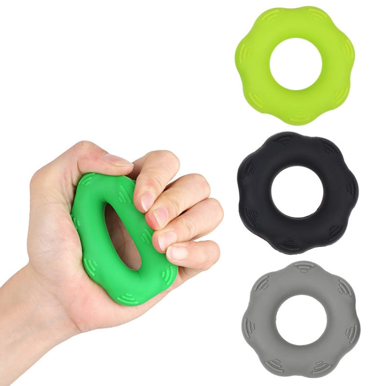 Hand Exercise Massage Bump Gear Type Silicone Grip Ring, Style: 50LB (Black) Reluova