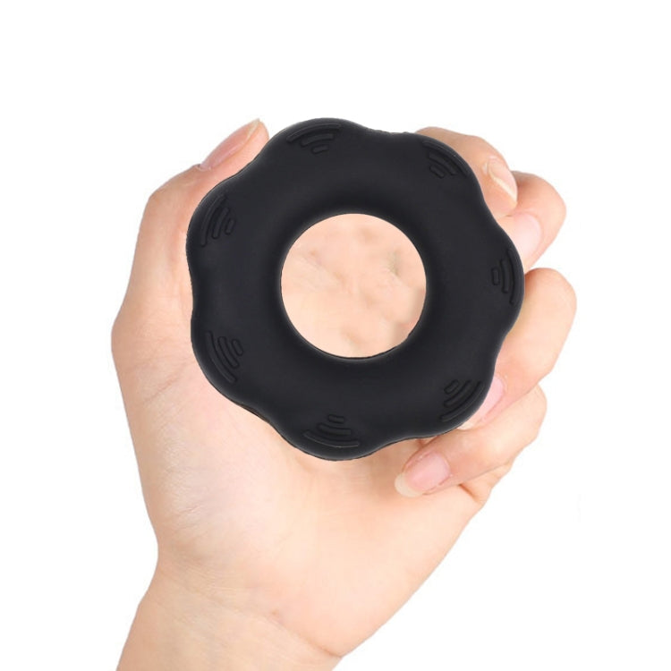 Hand Exercise Massage Bump Gear Type Silicone Grip Ring, Style: 50LB (Black) Reluova