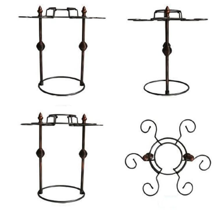 Wrought Iron Wine Glass Holder Upside Down Decanter Shelf Goblet Holder