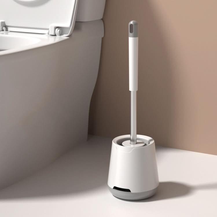 TPR Soft Glue Long-handle Toilet Brush with Base, Spec: Reluova