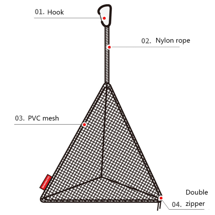 CLS Outdoor Triangular Foldable Storage Mesh Bag Reluova