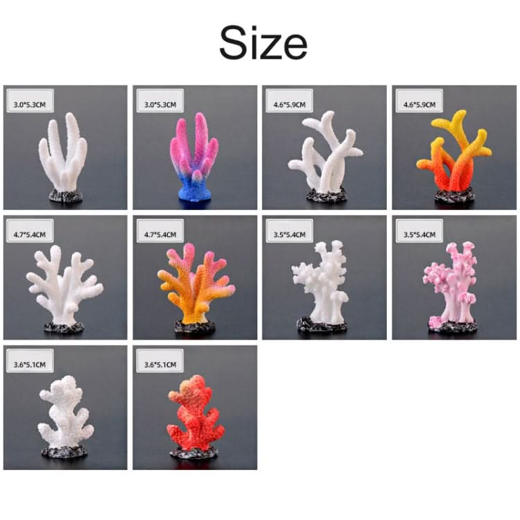 10 PCS Simulation Resin Coral Aquarium Fish Tank Small Ornaments - Reluova