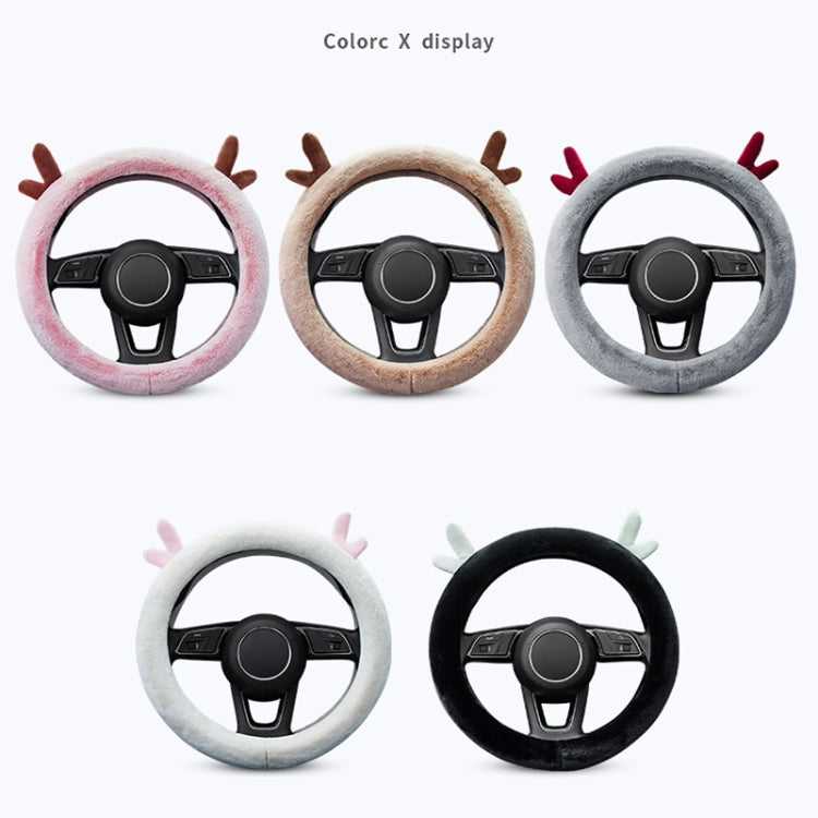 Antler Thick Plush Steering Wheel Cover, Style: ÎҵÄÉ̵ê