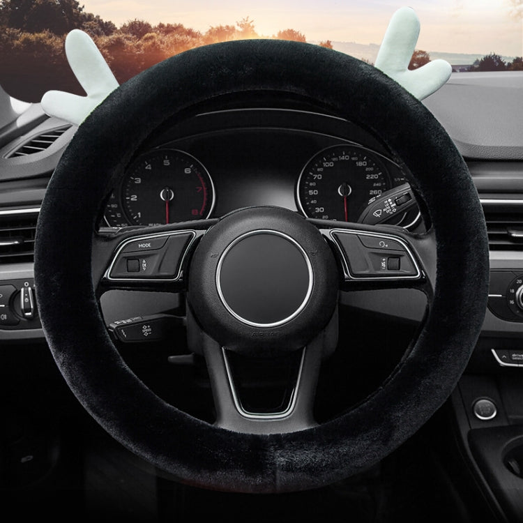 Antler Thick Plush Steering Wheel Cover, Style: ÎҵÄÉ̵ê