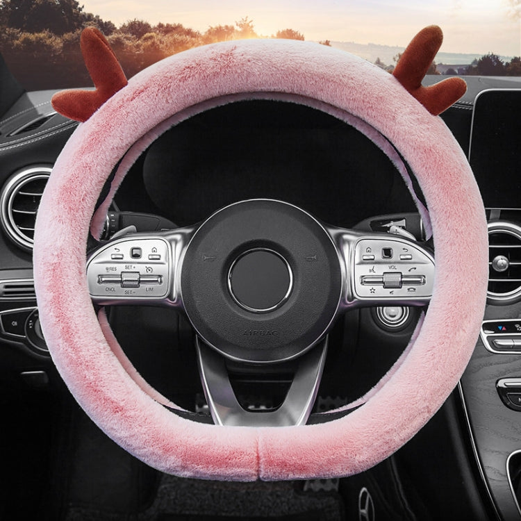 Antler Thick Plush Steering Wheel Cover, Style: ÎҵÄÉ̵ê