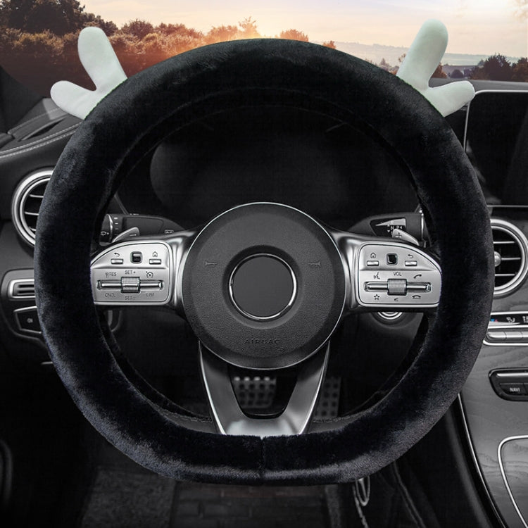 Antler Thick Plush Steering Wheel Cover, Style: ÎҵÄÉ̵ê