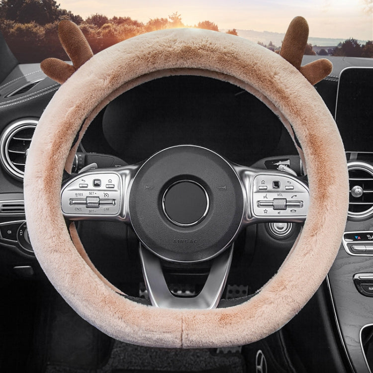 Antler Thick Plush Steering Wheel Cover, Style: ÎҵÄÉ̵ê