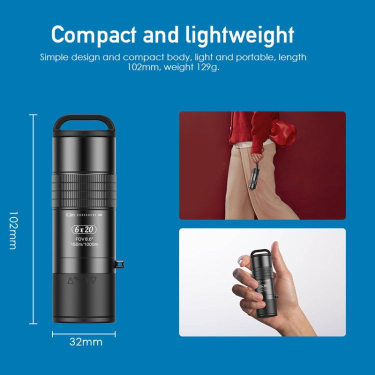 APEXEL 6X 0.3m Closest Focus Telescope Optics Lens Monocular for All Smartphones Reluova